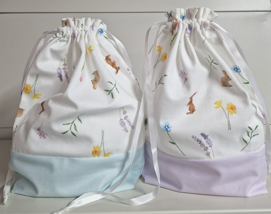 Velvet Style Easter Drawstring Bags