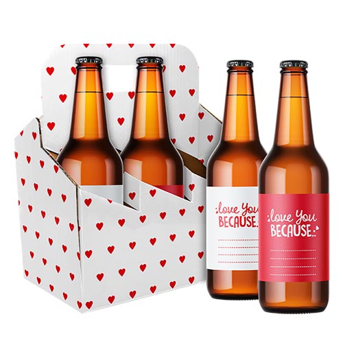 Love Heart Beer Carrier Box
