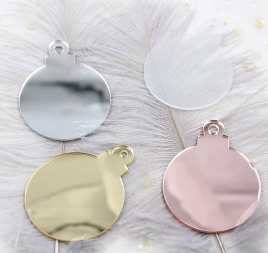 Hanging Mirror Acrylic Bauble Shapes