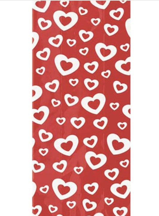 Love Heart Cellophane Bags (20 pack)