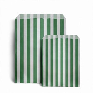 Green Candy Stripe Bags (50pack)