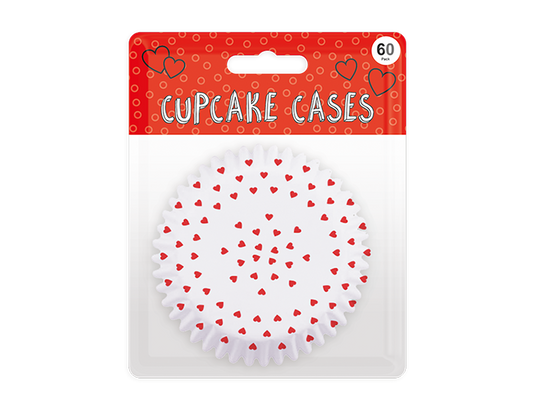 Valentine's Printed Cupcake Cases 60 pk