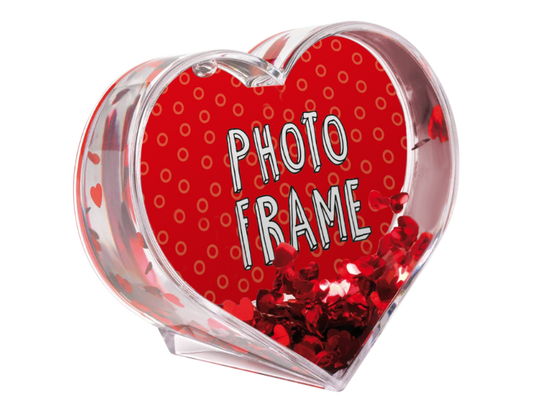 Glitter Heart Shape Photo Frame