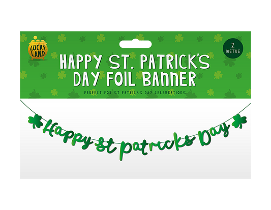 Happy St. Patrick's Day Foil Banner