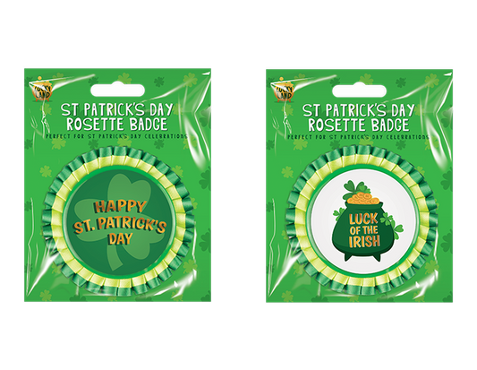 St. Patrick's Day Rosette Badge
