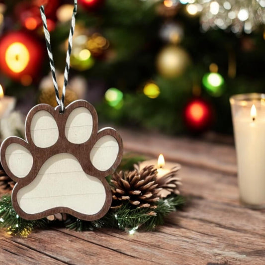 Wooden Paw Shape Decoration