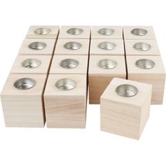 5* Wooden Tealight Holder Cubes