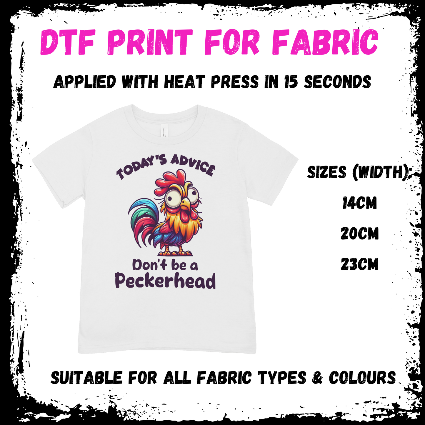 Don't Be A Peckerhead - Sarcastic/Rude Animal DTF print