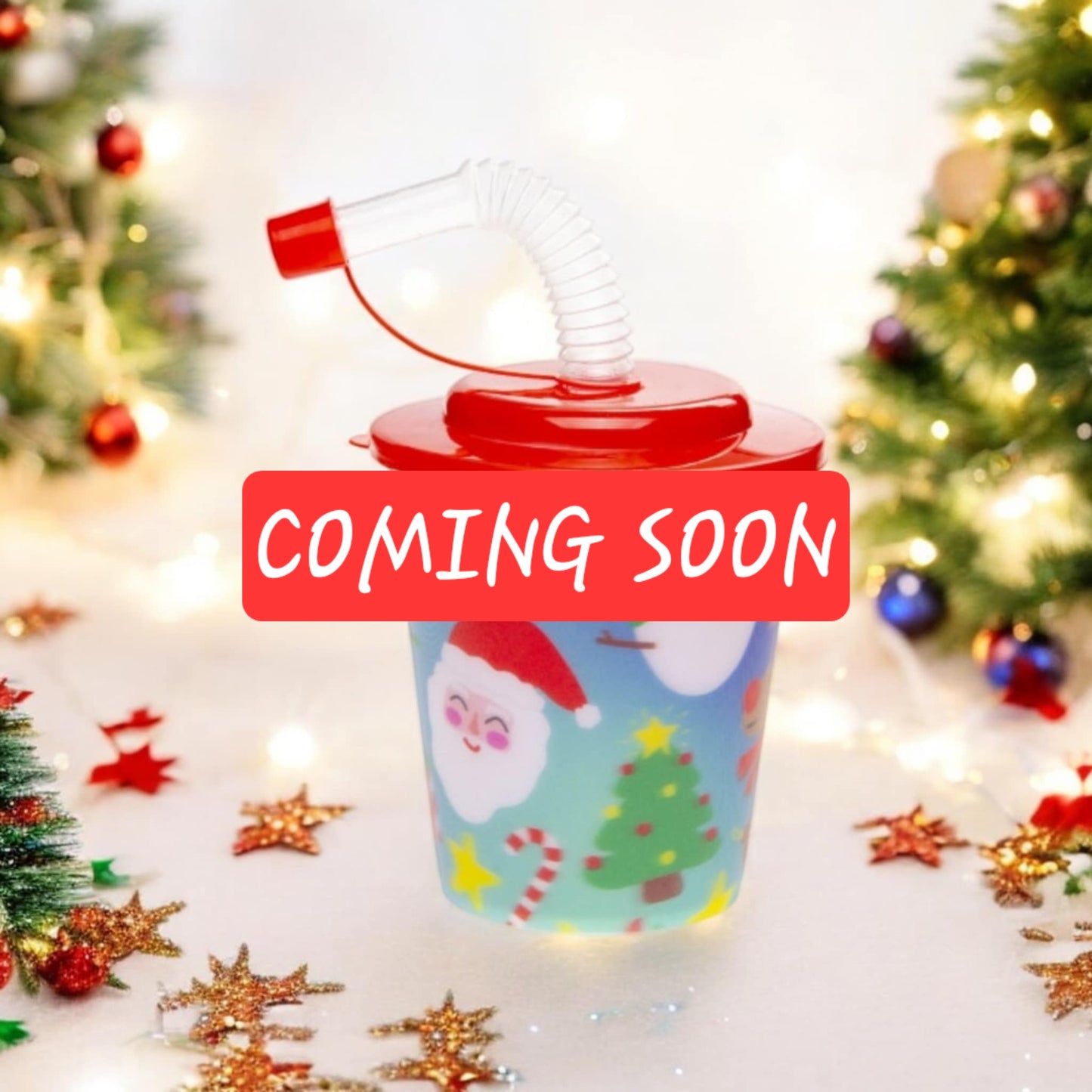 Christmas Tumbler With Lid & Straw