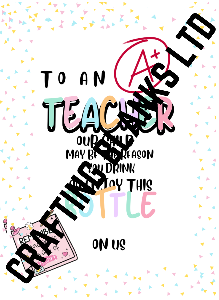 DIGITAL FILE - Teacher Appreciation Wine Bottle Label