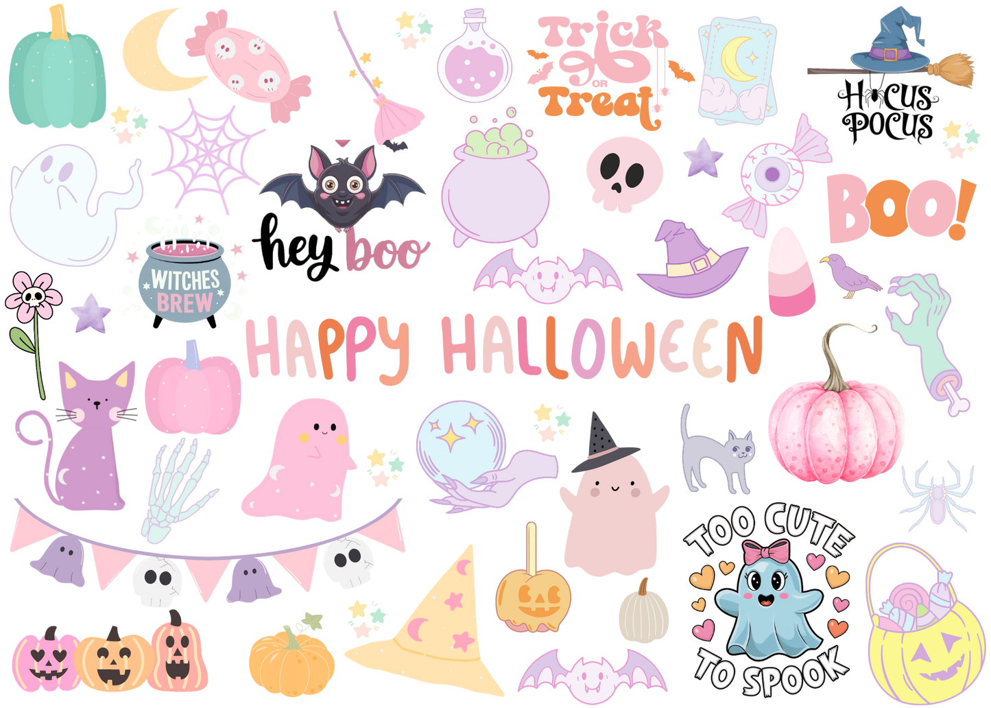 UV DTF Pastel Halloween Sheet