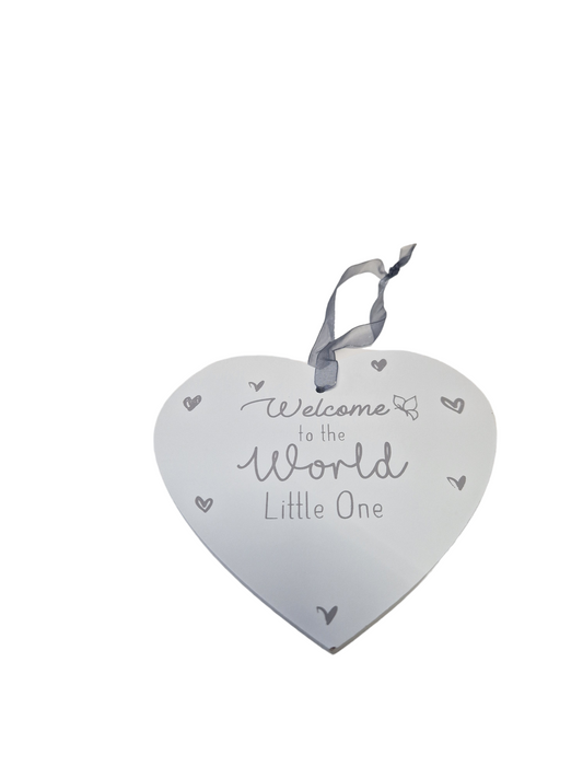 Welcome to the world little one hanging plaque