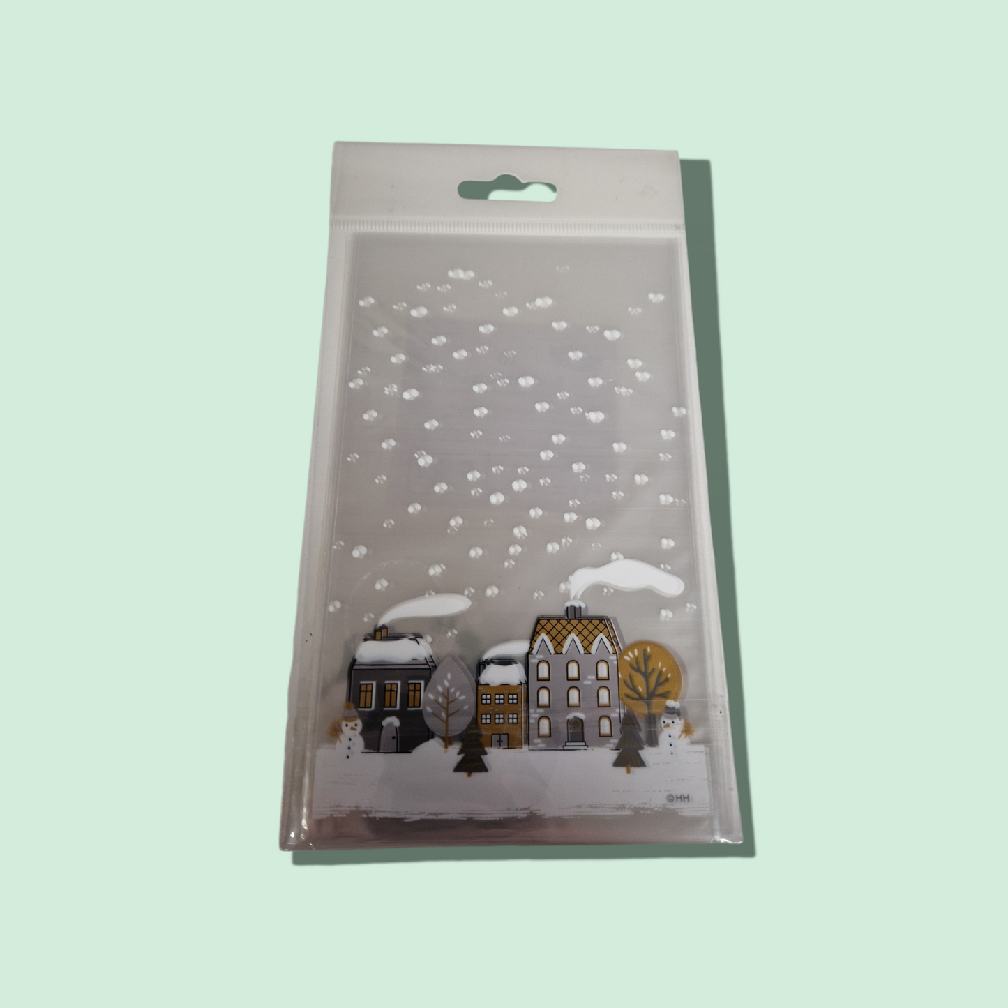 Pack of 10 Clear Christmas Bags