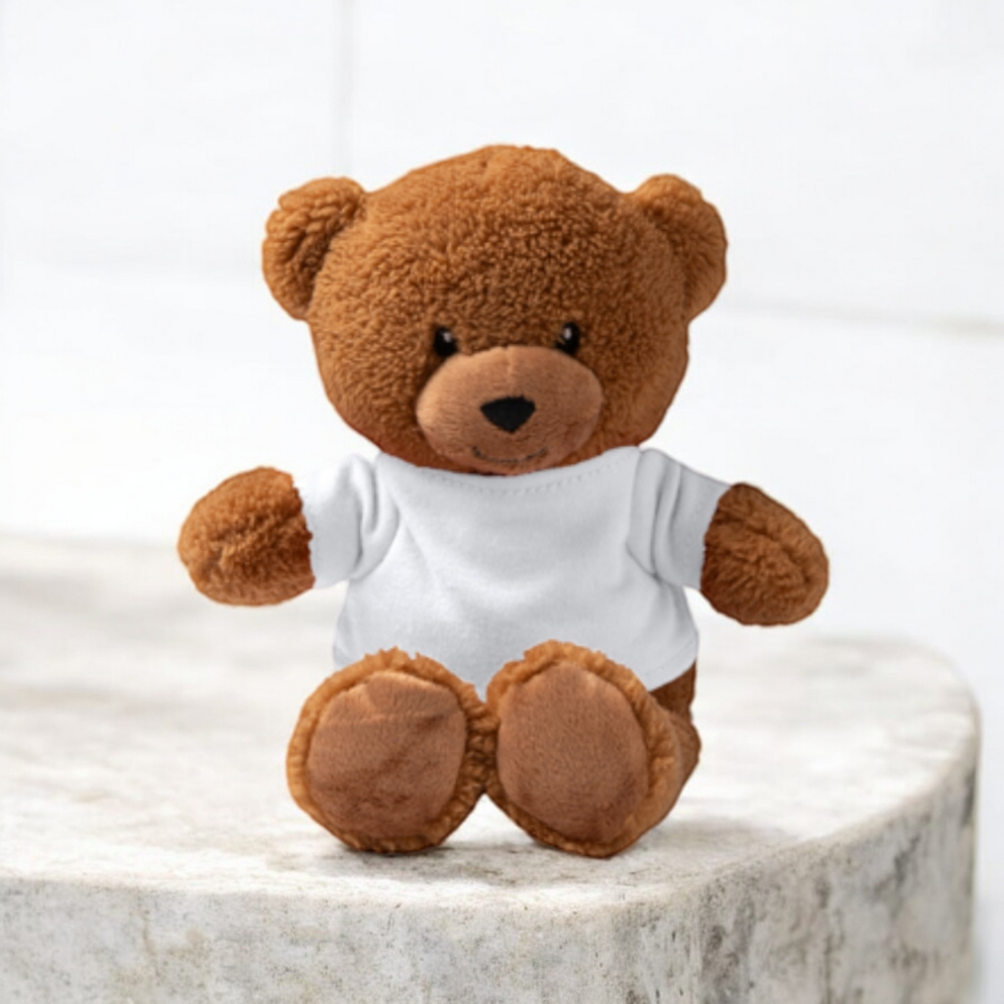 Super soft teddy with white  sublimation t-shirt