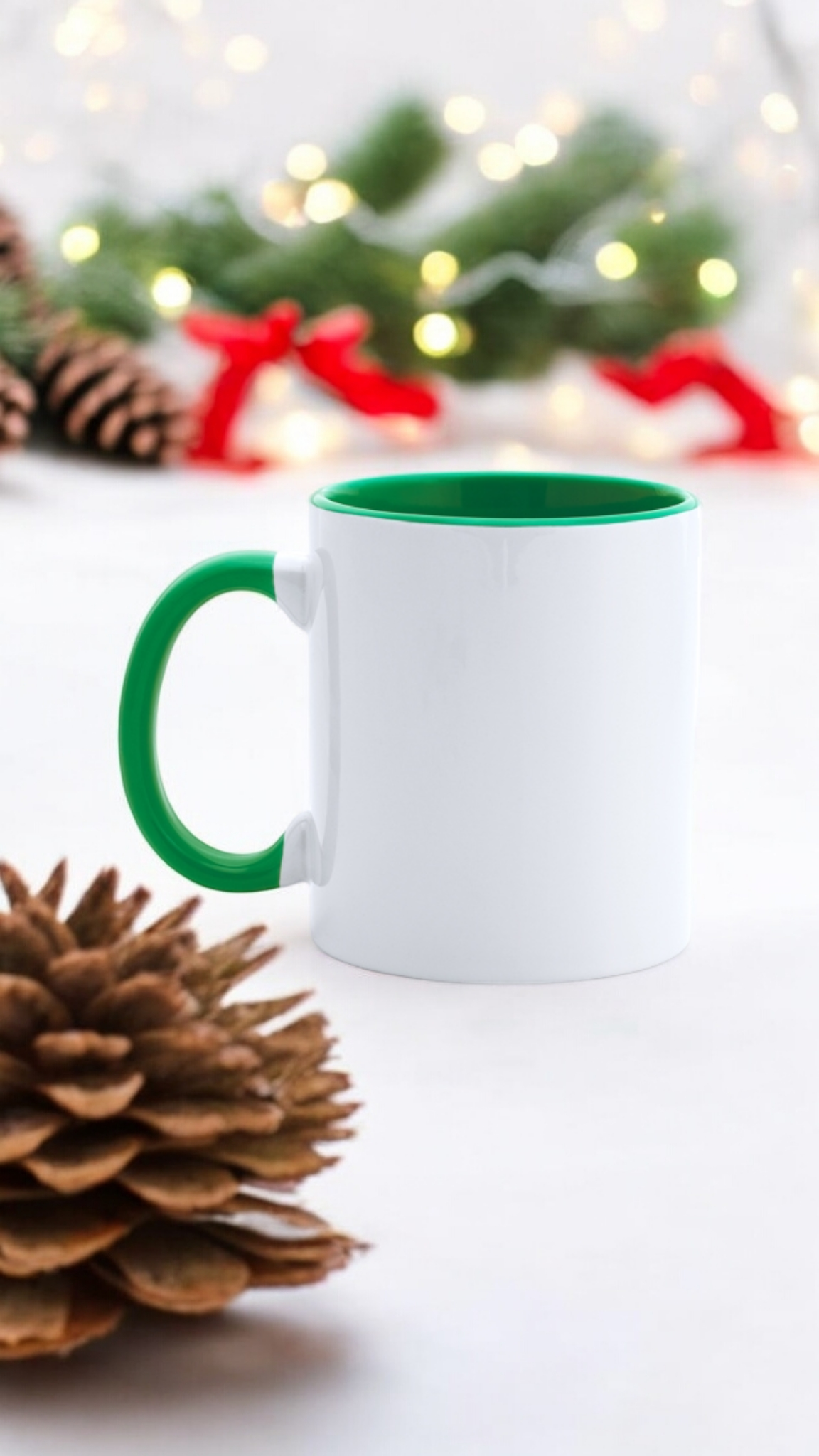 Sublimation Mug - Green Handle & Interior