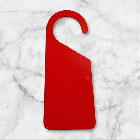 Red Acrylic Door Hanger