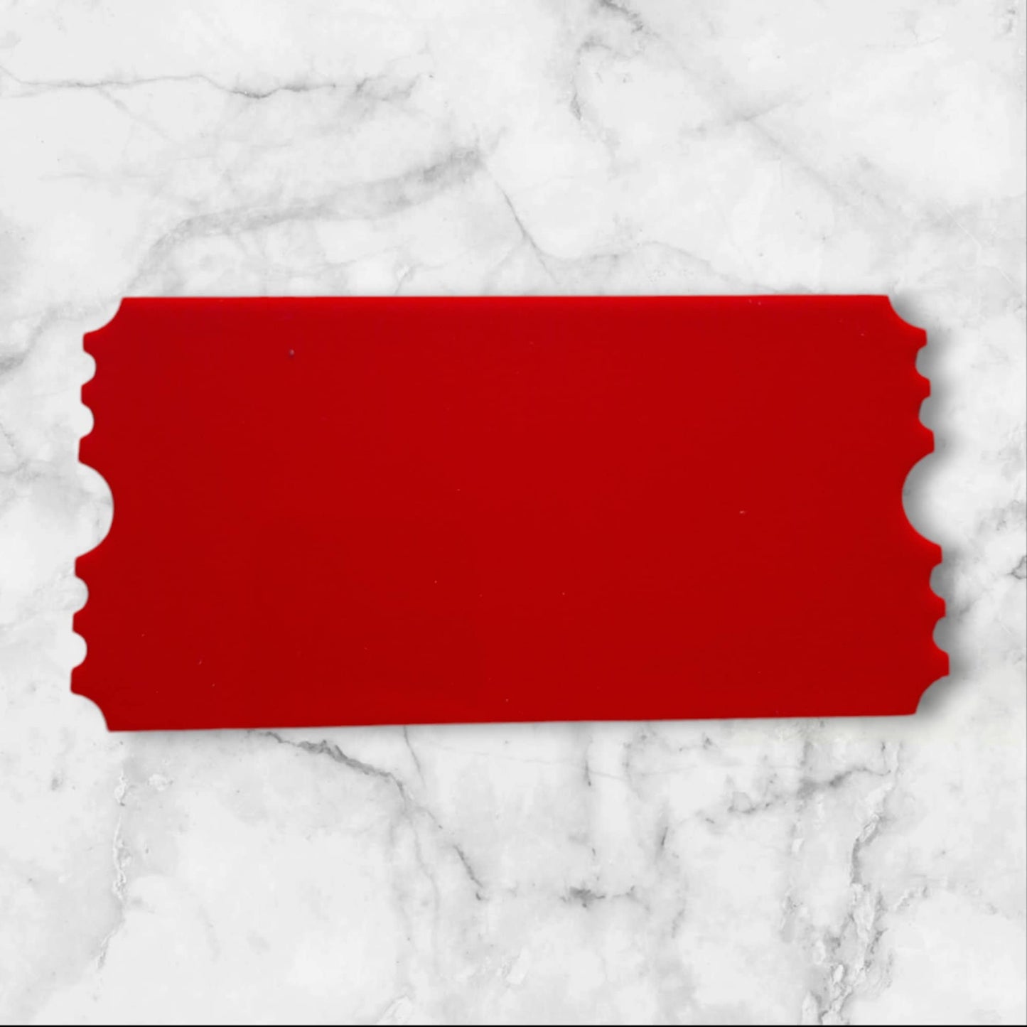 Red Acrylic Ticket Blank