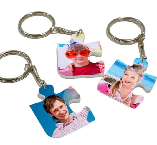 Sublimation Plastic Puzzle Piece Keyring