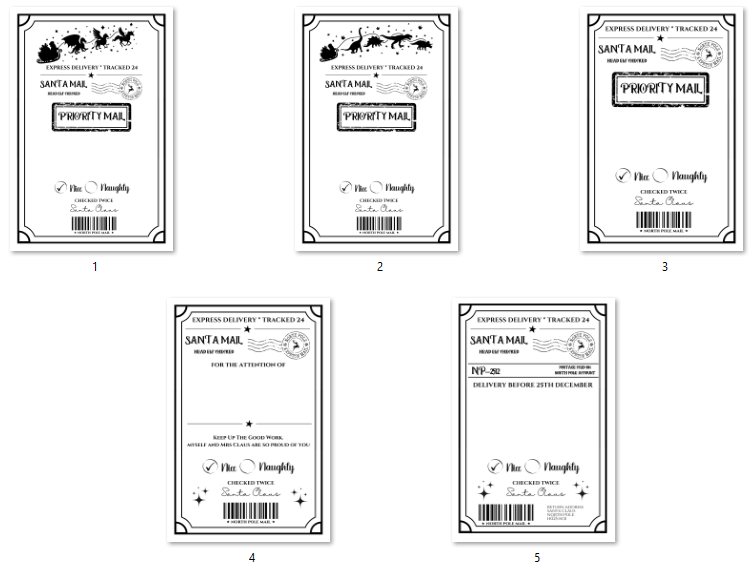 DIGITAL FILE - Christmas Thermal Labels