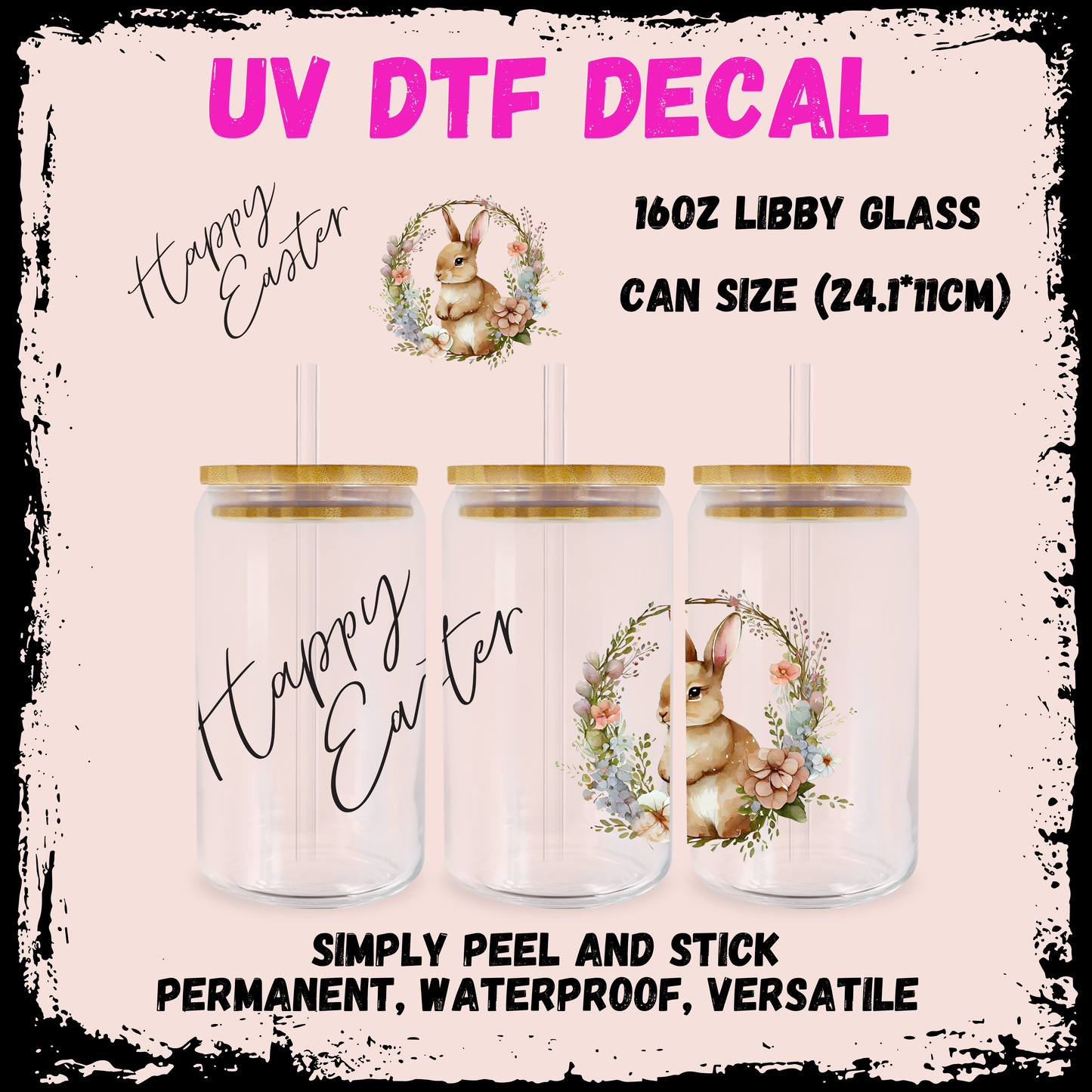 Easter UV DTF - Happy Easter