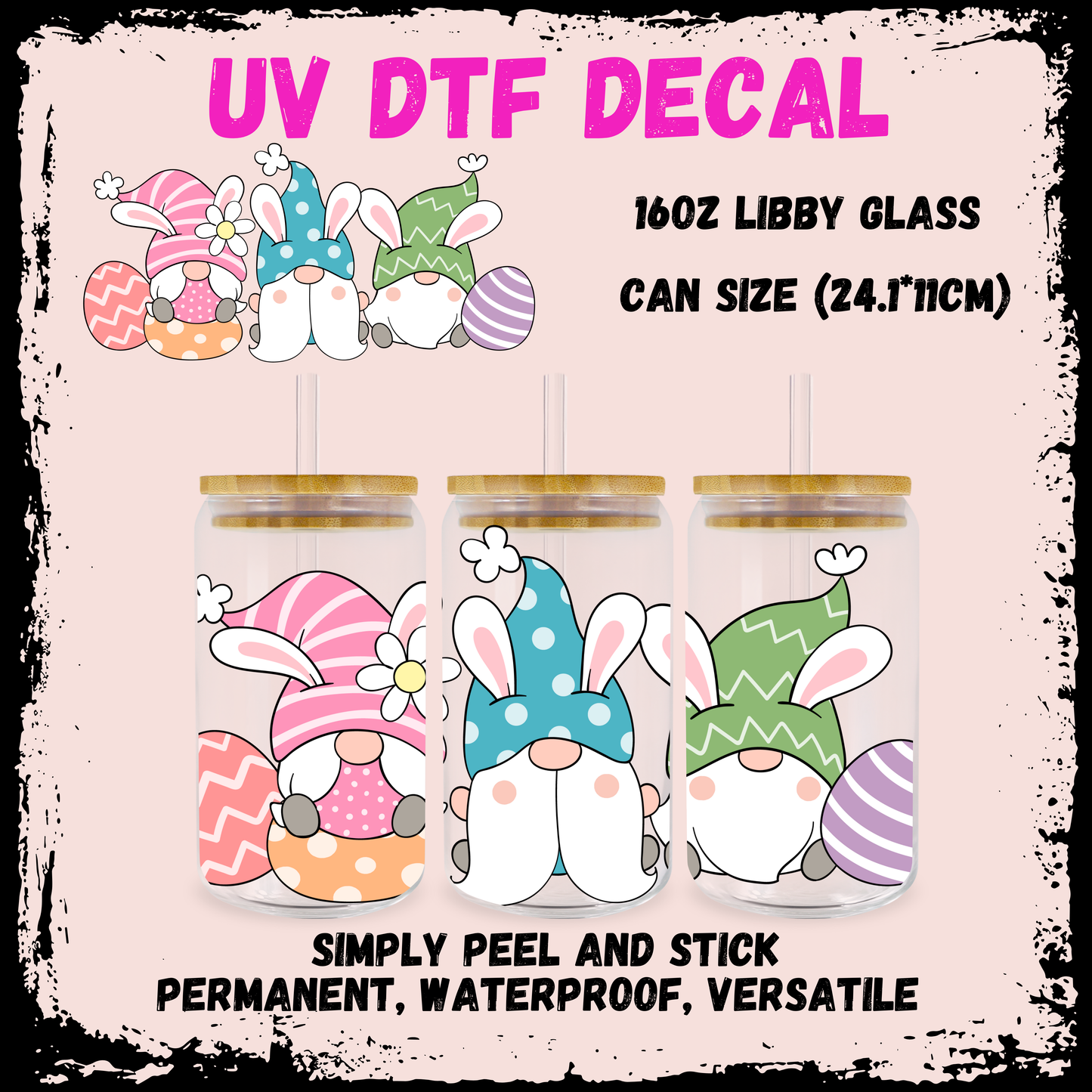 Easter UV DTF - Easter Gnomes