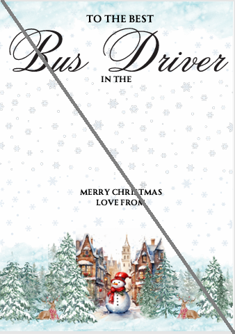 DIGITAL FILE - Christmas Galaxy Bar Board: Bus Driver & Bus Escort