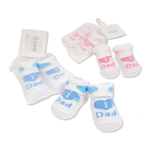 I Love Mum/Dad Baby Socks