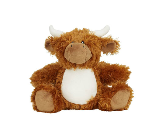 Highland Cow - Mumbles Print Me Mini Teddies