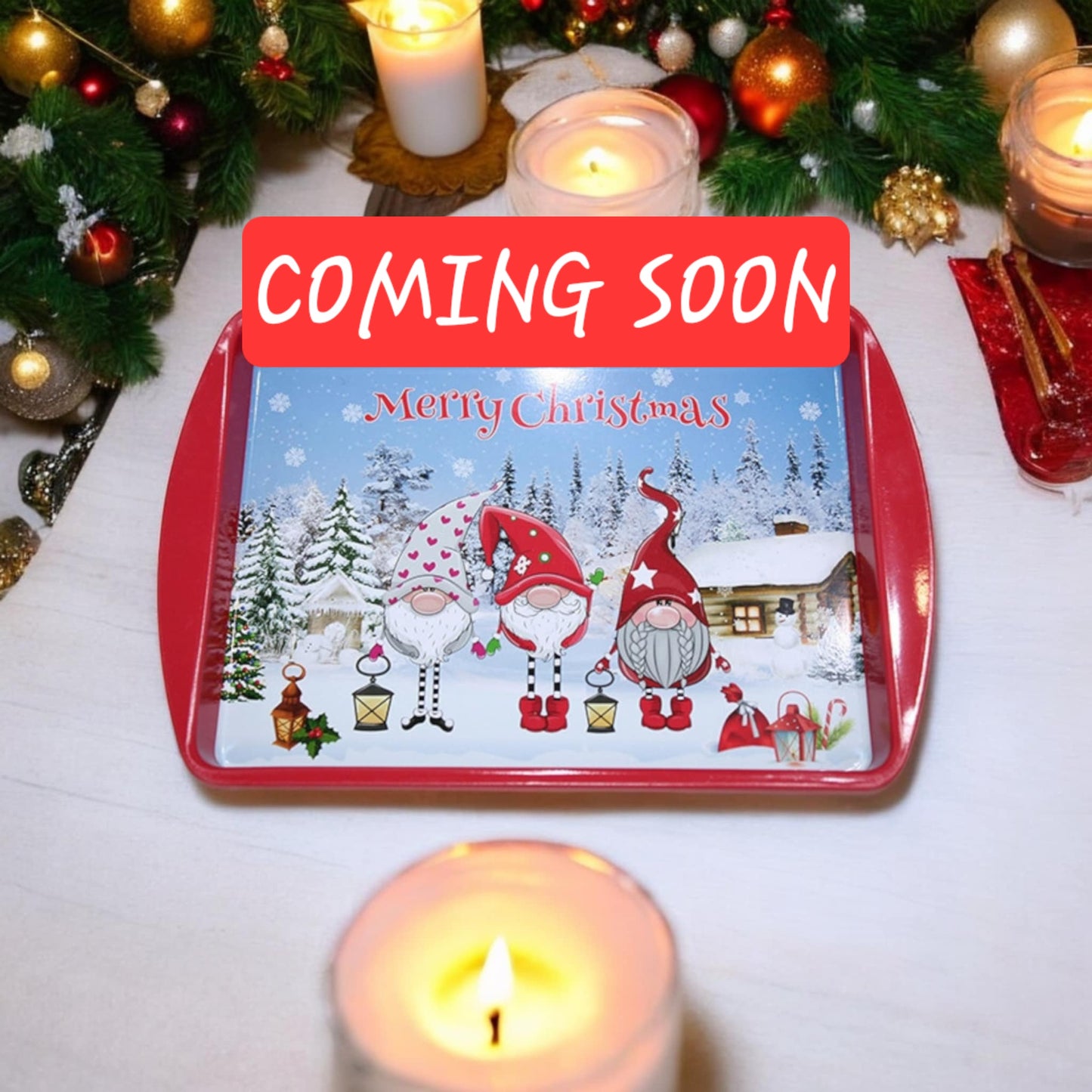 Metal Christmas Tray