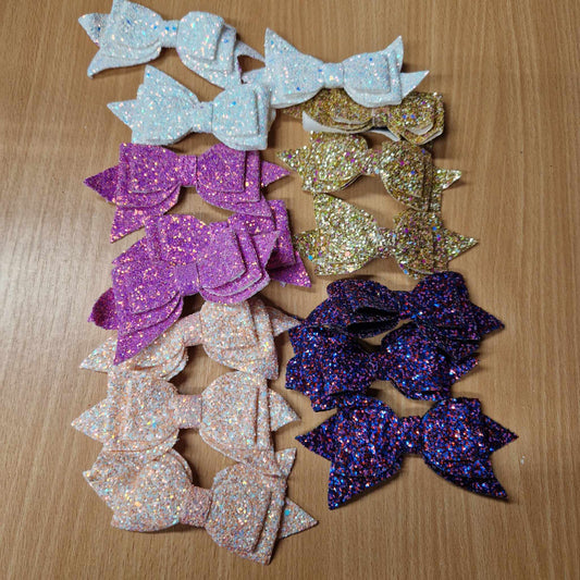 15* Mixed Colour Glitter Bow Straw Toppers