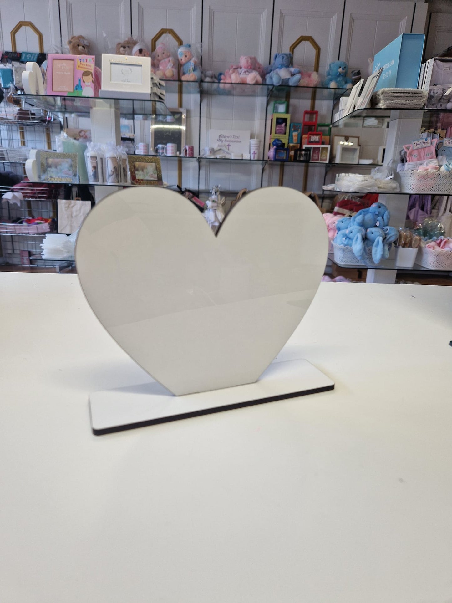 MDF Sublimation Heart Frame with Stand