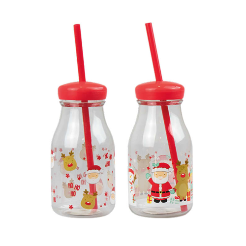 Christmas Milk Bottles