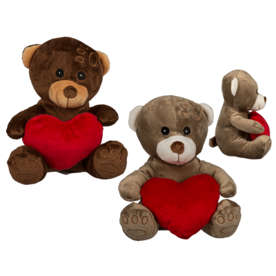 Plush Bear With Blank Red Heart