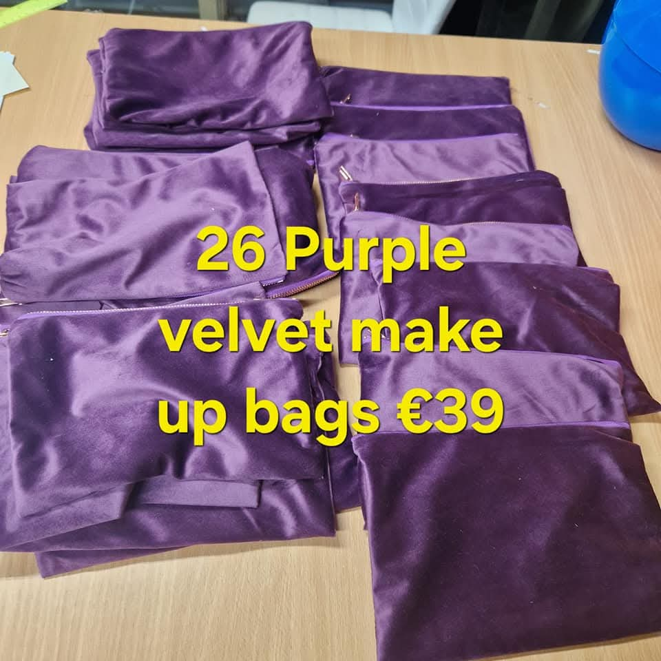 Clearance bundle - 26 purple velvet make up bags