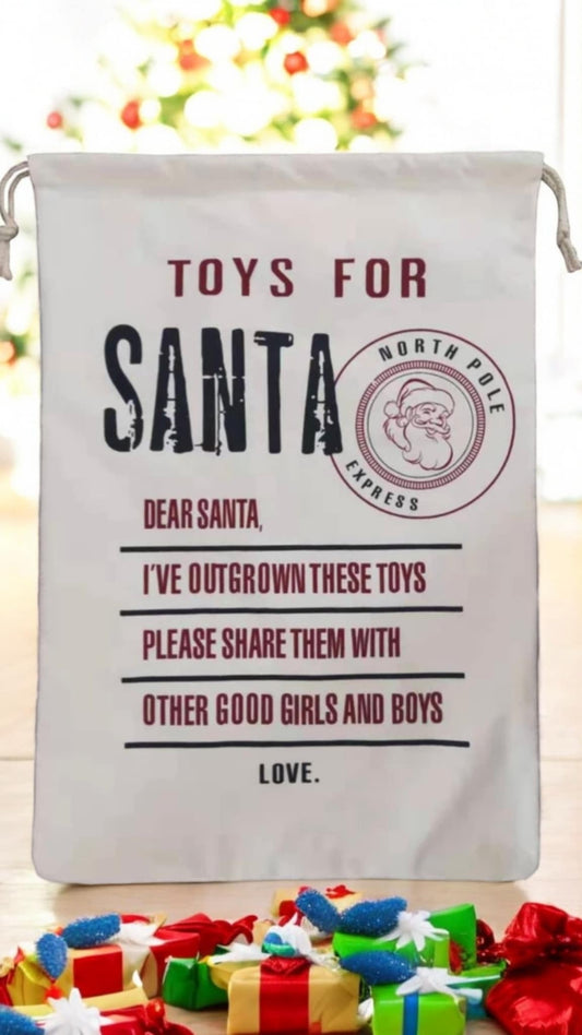 Toys For Santa Christmas Sack