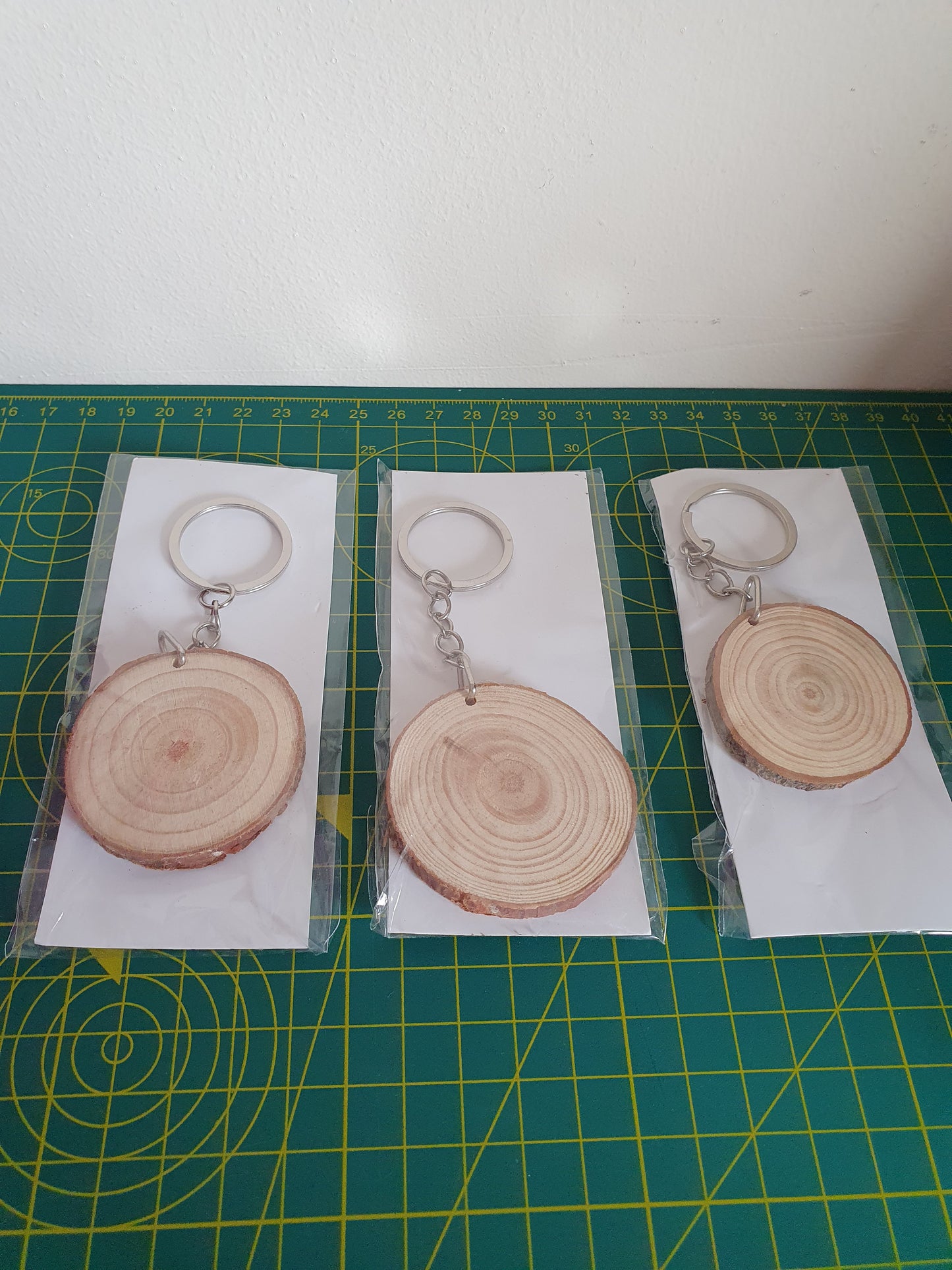 Round Wooden Keyring