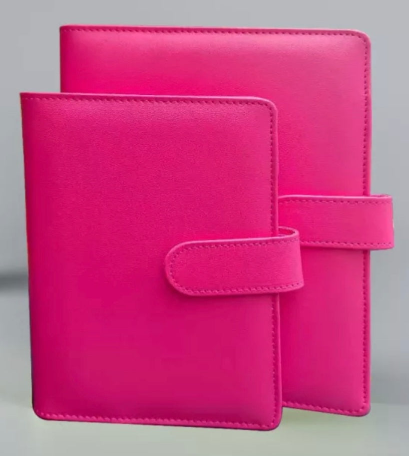 A6 Binder with four plastic zip pouches