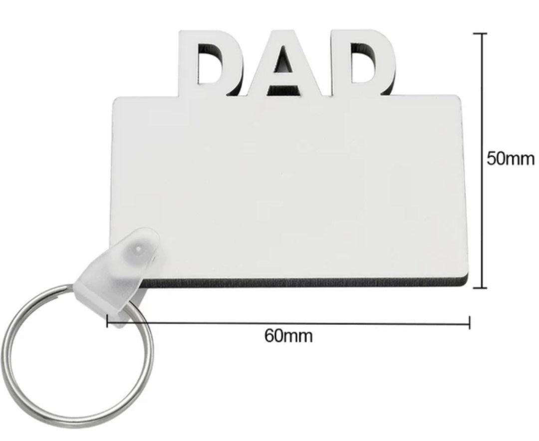 Sublimation blank DAD keyring