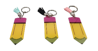 Pencil Shaped Acrylic Keyring (Blank)